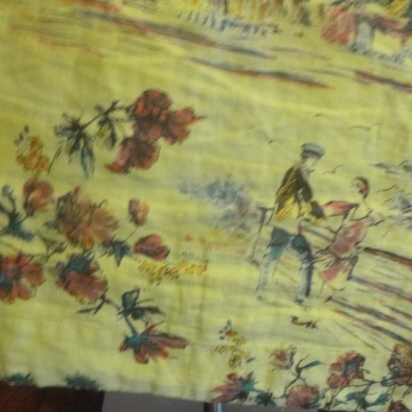 CUT*LOOSE LINEN SLEEVELESS SHELL TOP sz-L TROPICAL COLOR - Picture 12 of 12